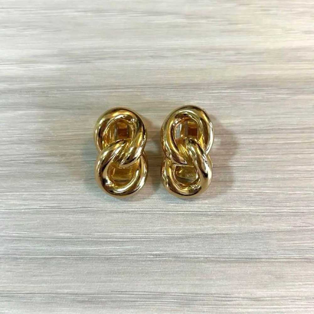 【Great Condition】Dior Vintage Gold Earrings - image 1