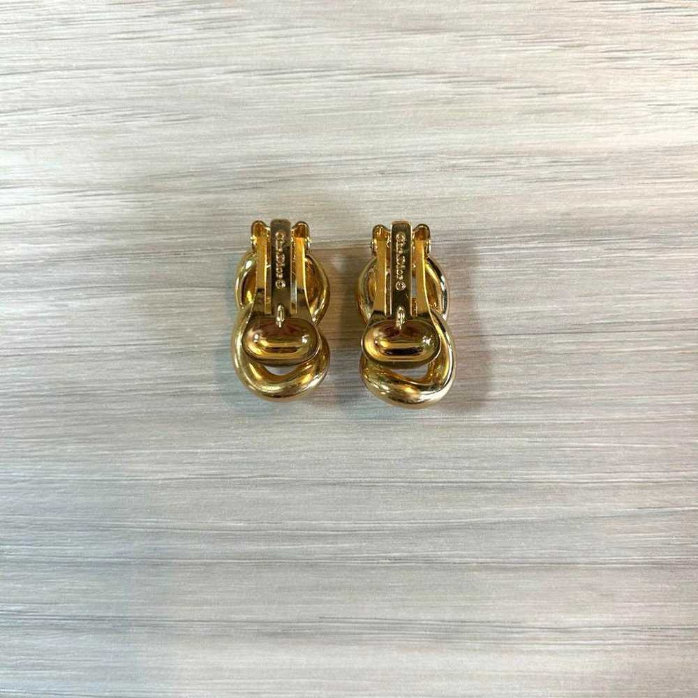 【Great Condition】Dior Vintage Gold Earrings - image 2