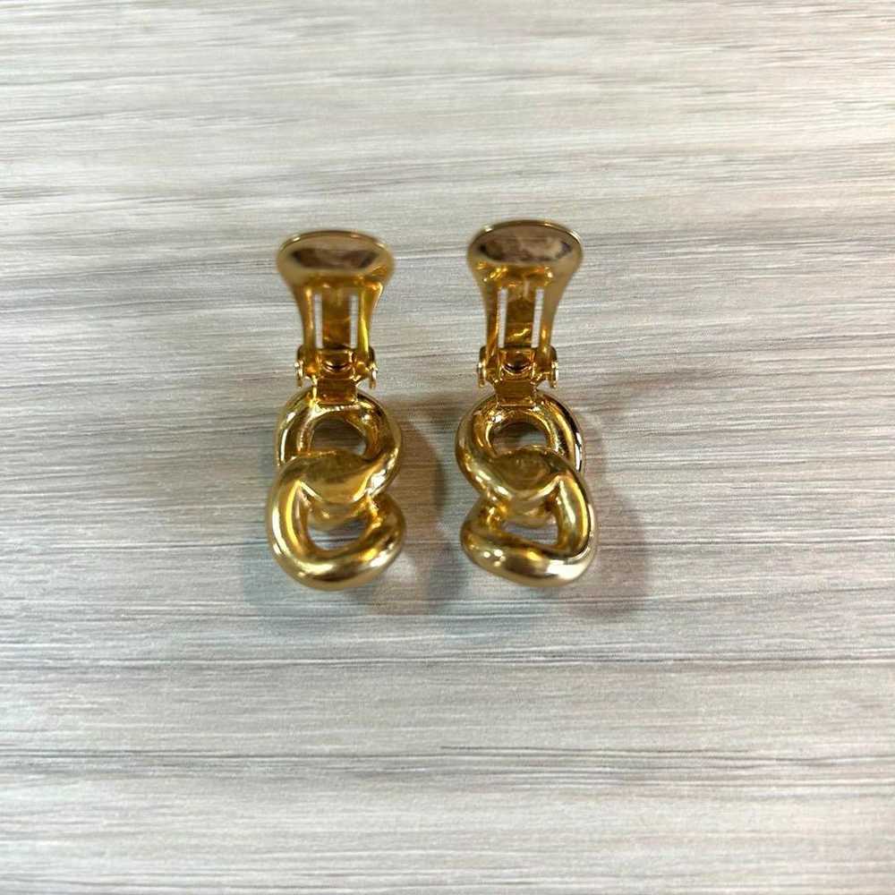 【Great Condition】Dior Vintage Gold Earrings - image 4