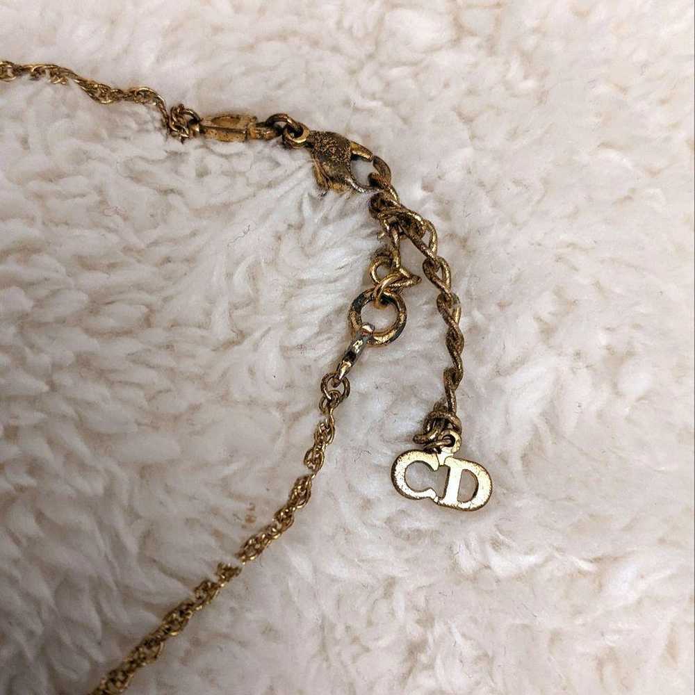 【Vintage/Dior】Dior Logo Plate Necklace Ultra Rare - image 6