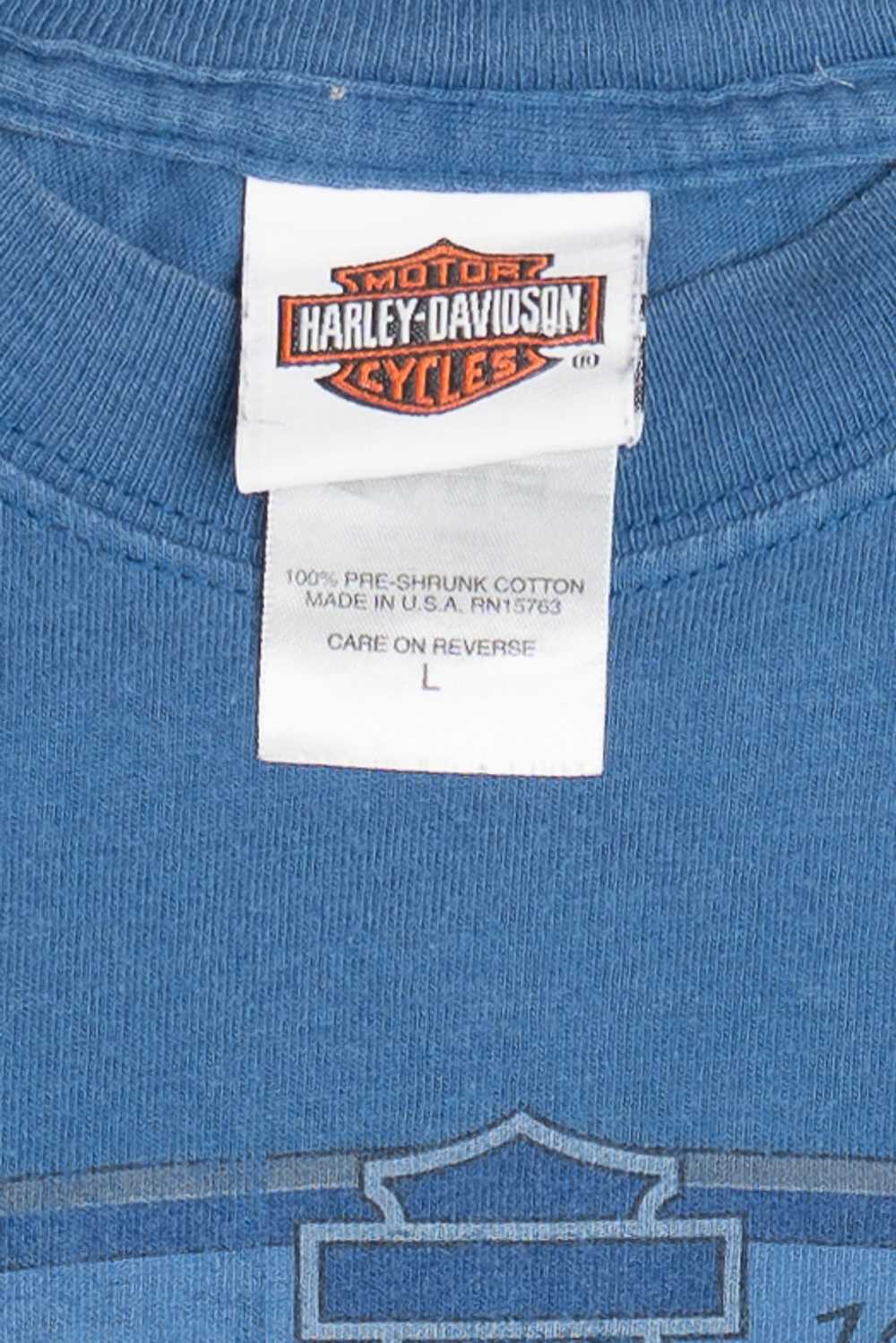 Harley Davidson "Olathe, Kansas" Faded Blue T-Shi… - image 4