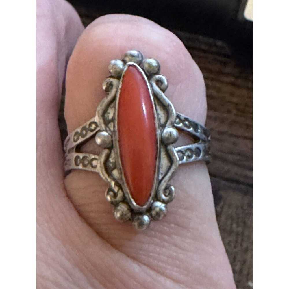 Vintage Maisels Trading Post Red Coral Sterling S… - image 1