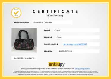 Authentic COACH Signature Canvas Poppy Tartan Pla… - image 1