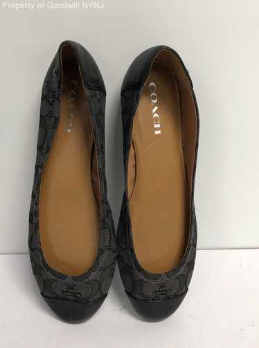 COACH Women's Chelsea Black Monogram Cap-Toe Ball… - image 1