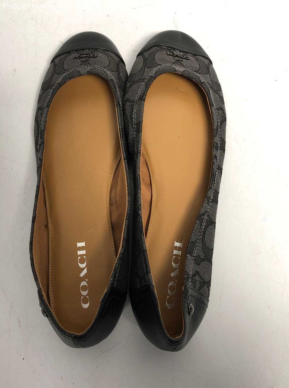 COACH Women's Chelsea Black Monogram Cap-Toe Ball… - image 3