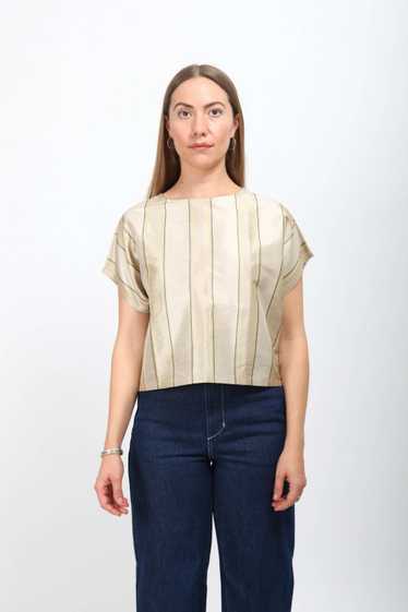 Gravel & Gold Lotte Top - Silk Stripe - image 1