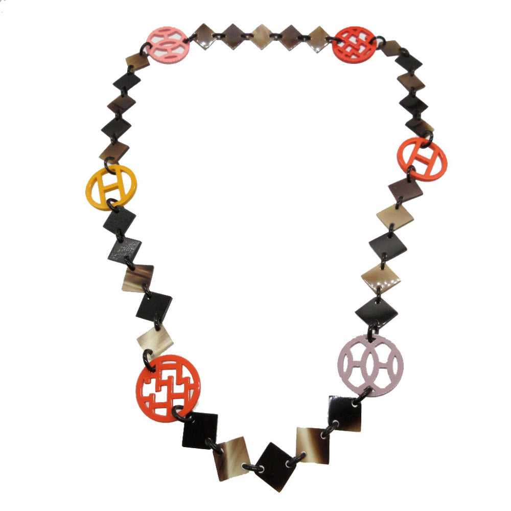 HERMES Necklace Buffalo horn multicolor Diva Wome… - image 3