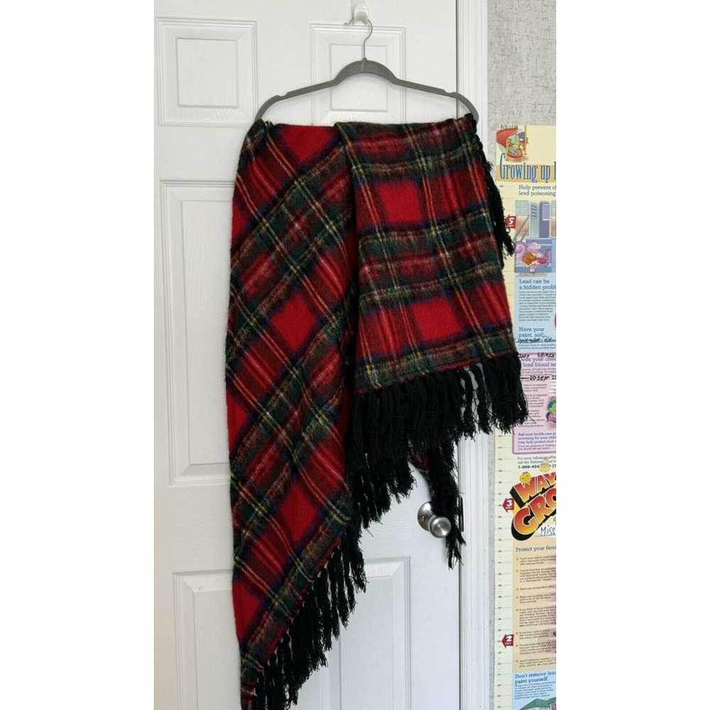 VTG Lochcarron Wool Made In Scotland Plaid Shawl … - image 1