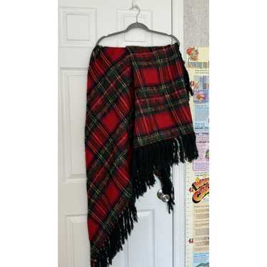 VTG Lochcarron Wool Made In Scotland Plaid Shawl … - image 1