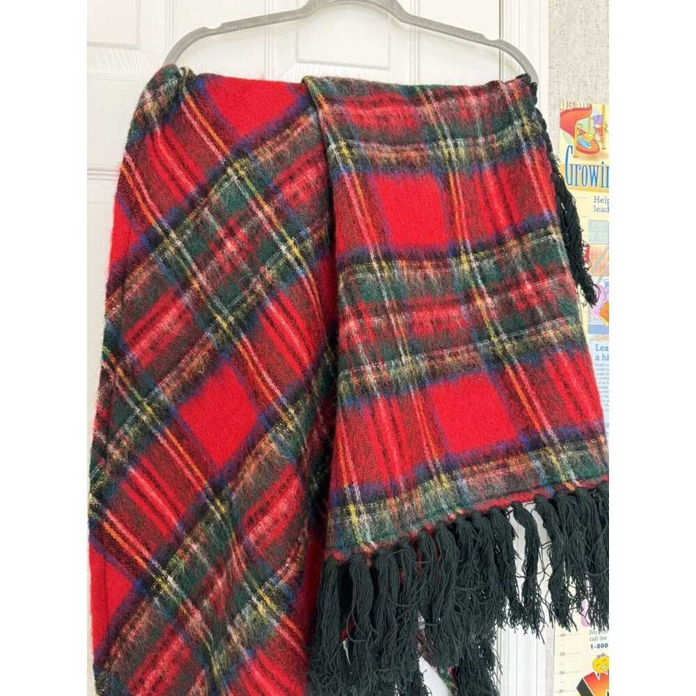 VTG Lochcarron Wool Made In Scotland Plaid Shawl … - image 5