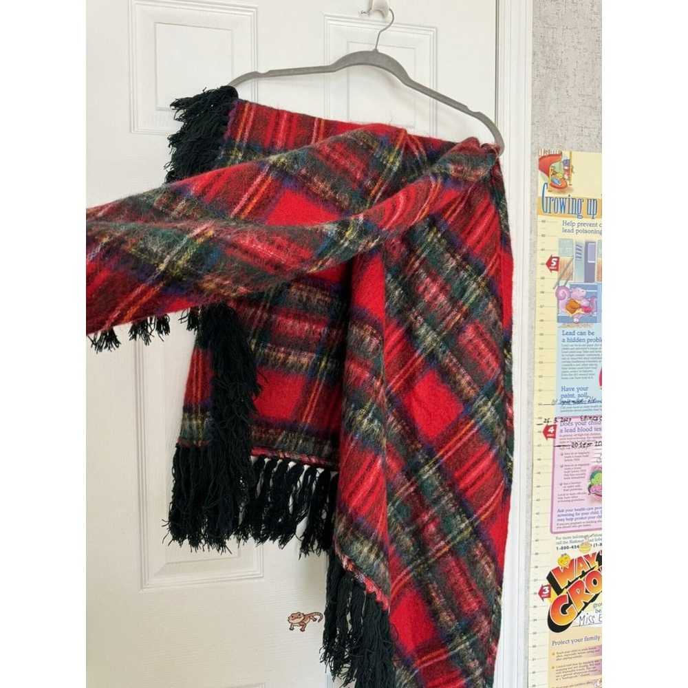 VTG Lochcarron Wool Made In Scotland Plaid Shawl … - image 7