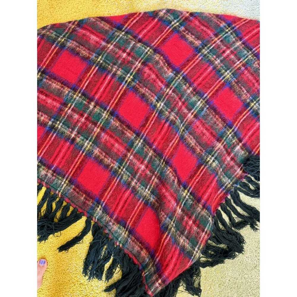 VTG Lochcarron Wool Made In Scotland Plaid Shawl … - image 8