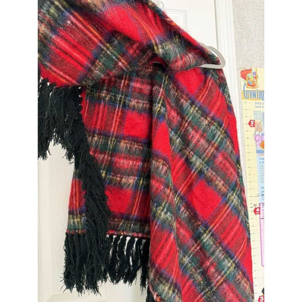 VTG Lochcarron Wool Made In Scotland Plaid Shawl … - image 9