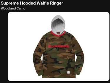 トップス Supreme Hooded Waffle Ringer camo Supreme Hooded Waffle Ringer Woodland Camo FW17 NWT Sz M | eBay
