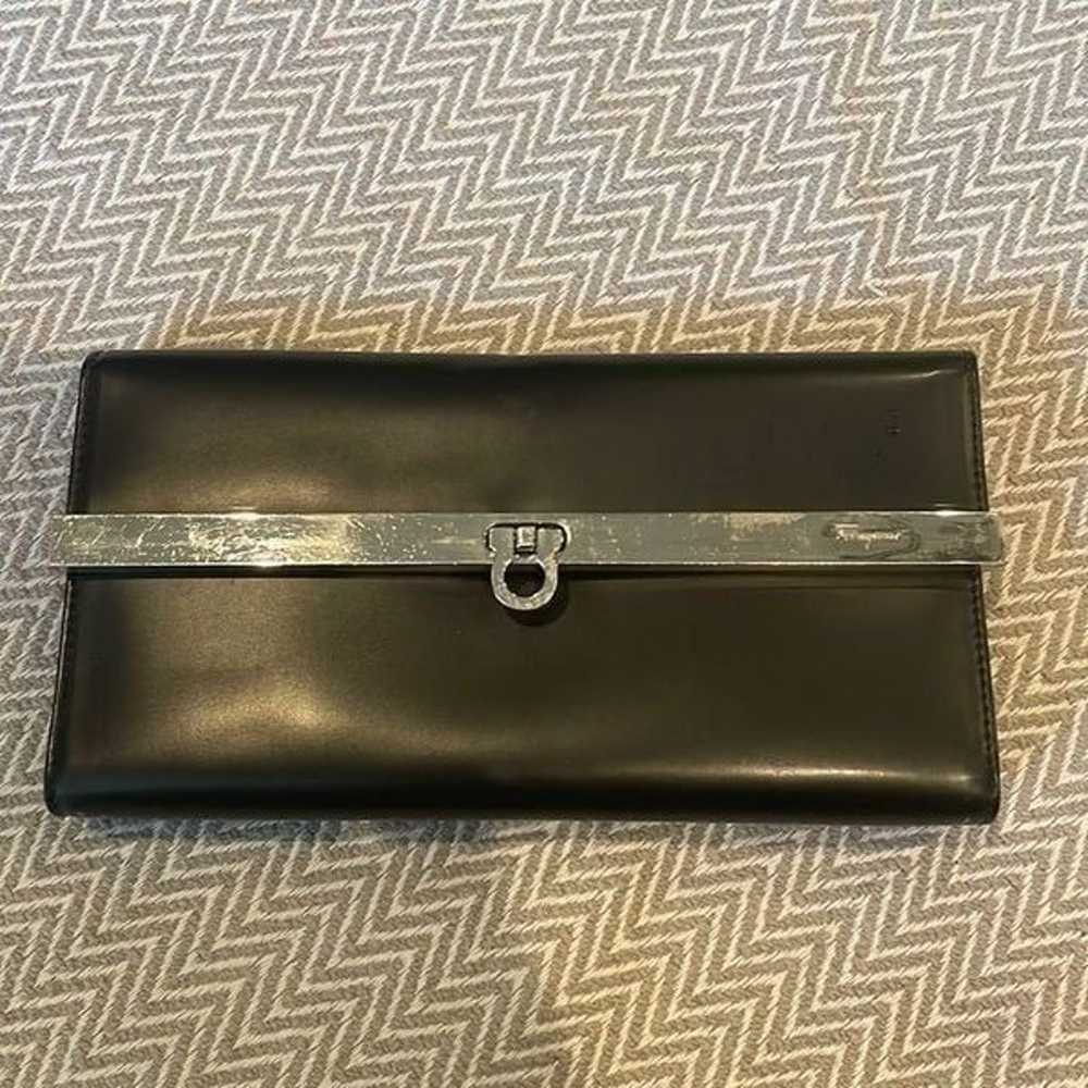 Vintage Salvatore Ferragamo Gancini Calf Leather … - image 1