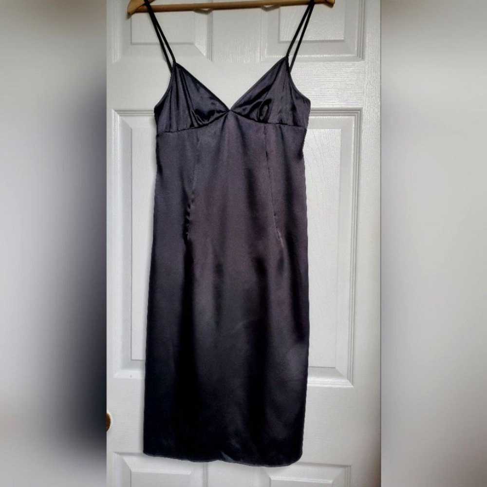 Galliano Black Vintage Slip Dress Size 26/ 40 Siz… - image 2