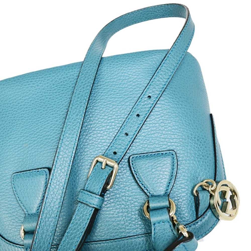 Gucci ssima Blue Leather Handbag (Pre-Owned) - image 12