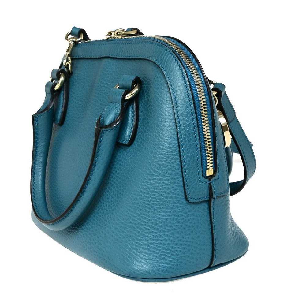 Gucci ssima Blue Leather Handbag (Pre-Owned) - image 9