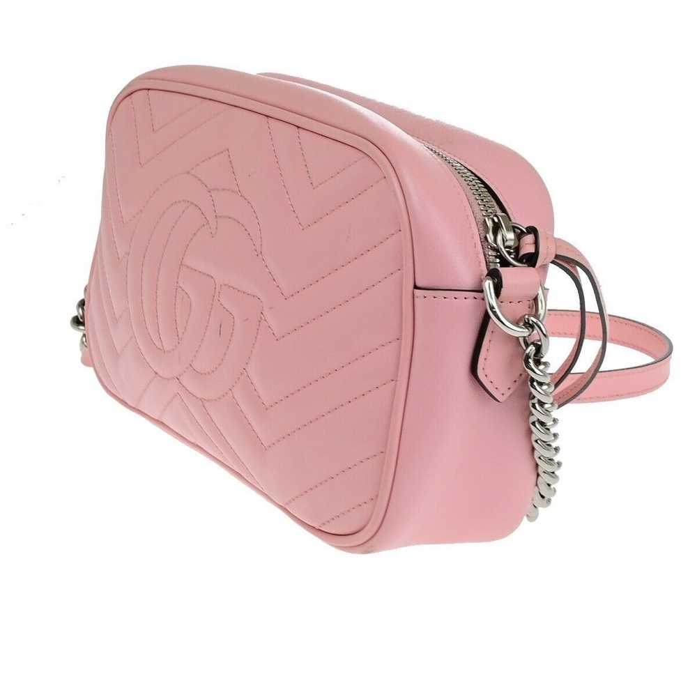 Gucci Gg Marmont Pink Leather Shoulder Bag (Pre-O… - image 10