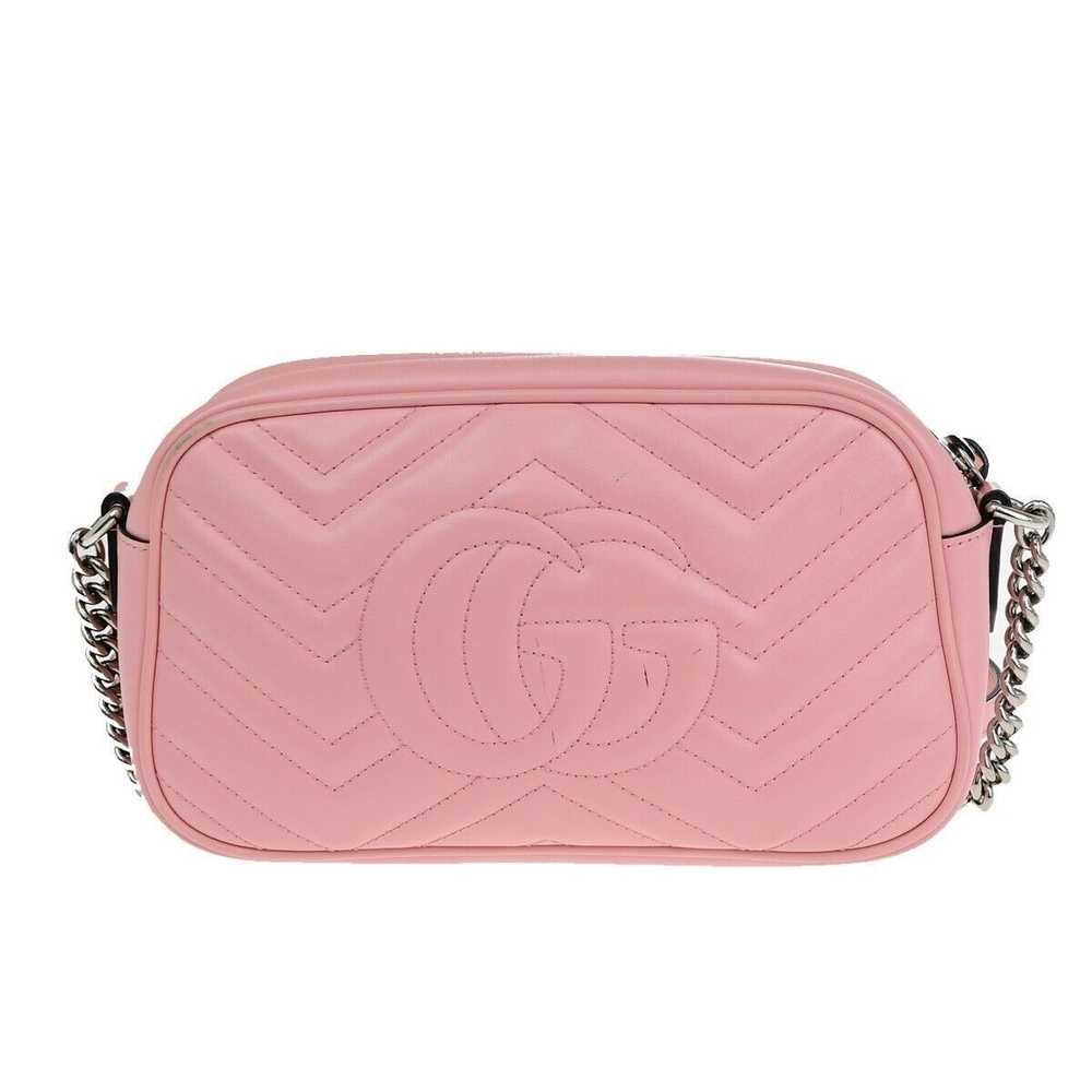 Gucci Gg Marmont Pink Leather Shoulder Bag (Pre-O… - image 2