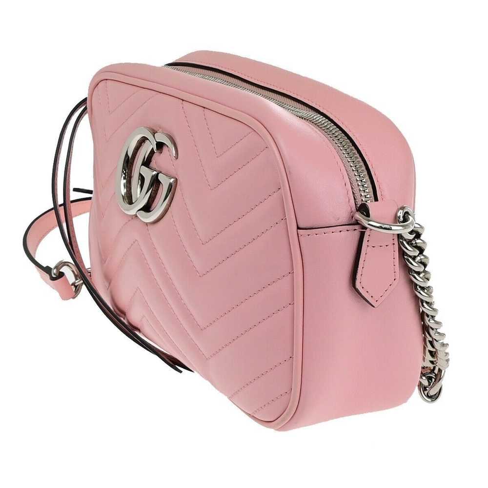 Gucci Gg Marmont Pink Leather Shoulder Bag (Pre-O… - image 4