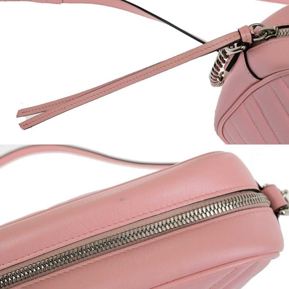 Gucci Gg Marmont Pink Leather Shoulder Bag (Pre-O… - image 9