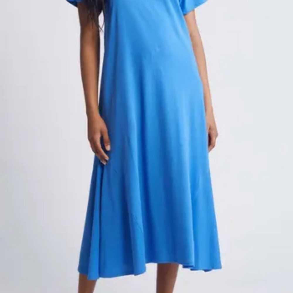 VTG 90s Pierre Cardin 100% cotton long blue maxi … - image 1