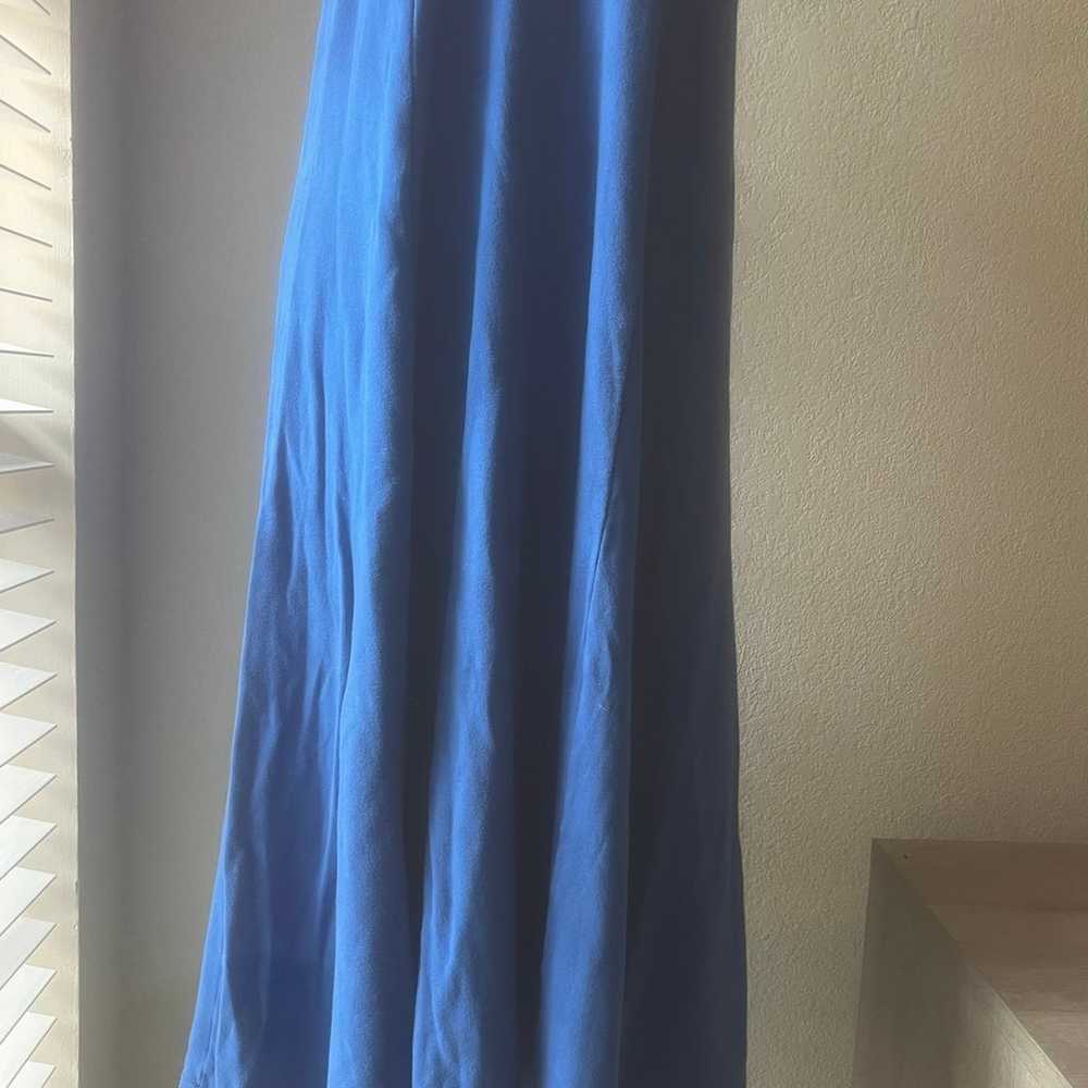 VTG 90s Pierre Cardin 100% cotton long blue maxi … - image 4