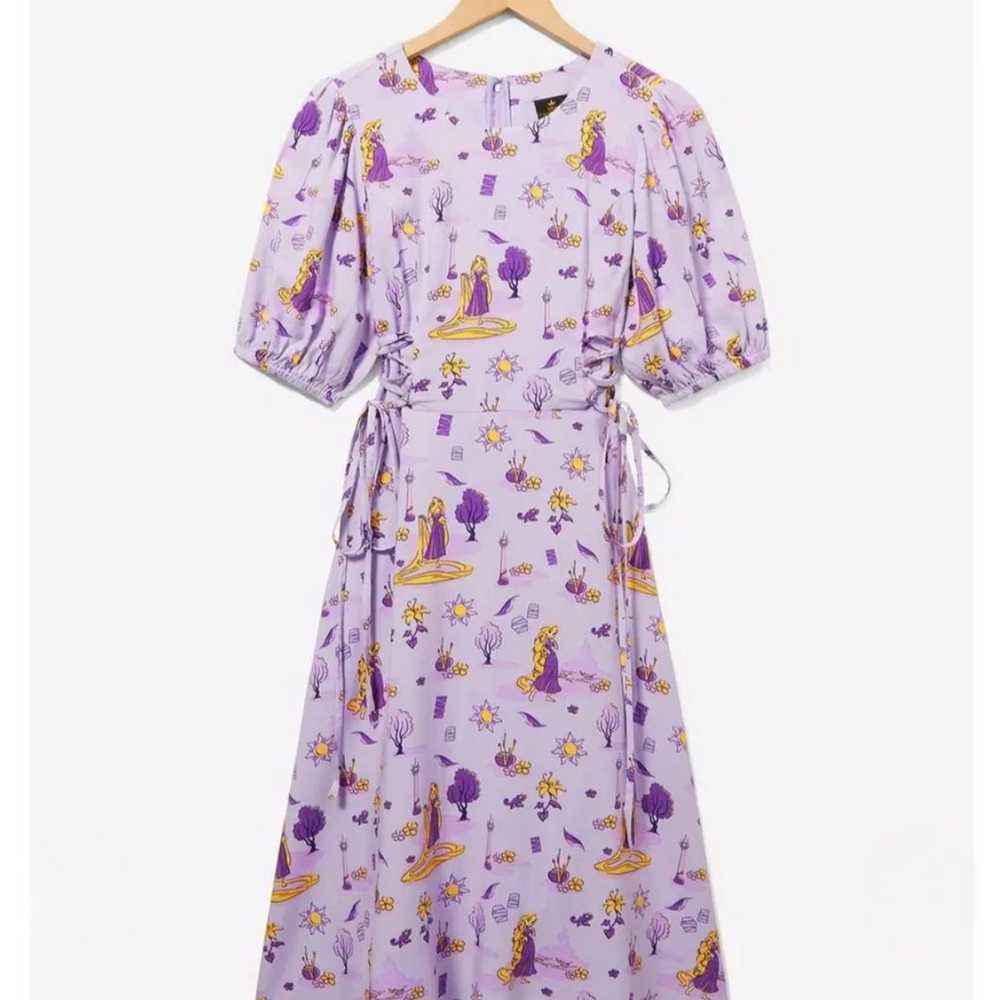 Disney Tangled Rapunzel Puff Sleeve Midi Dress — … - image 2