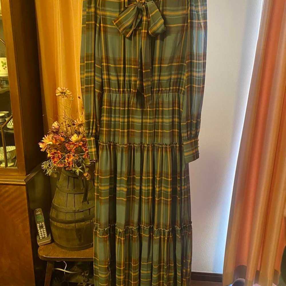 Lauren Ralph Lauren Plaid Turtleneck Long Dress 2 - image 3