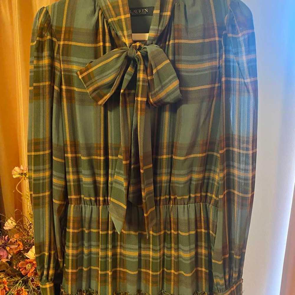 Lauren Ralph Lauren Plaid Turtleneck Long Dress 2 - image 7