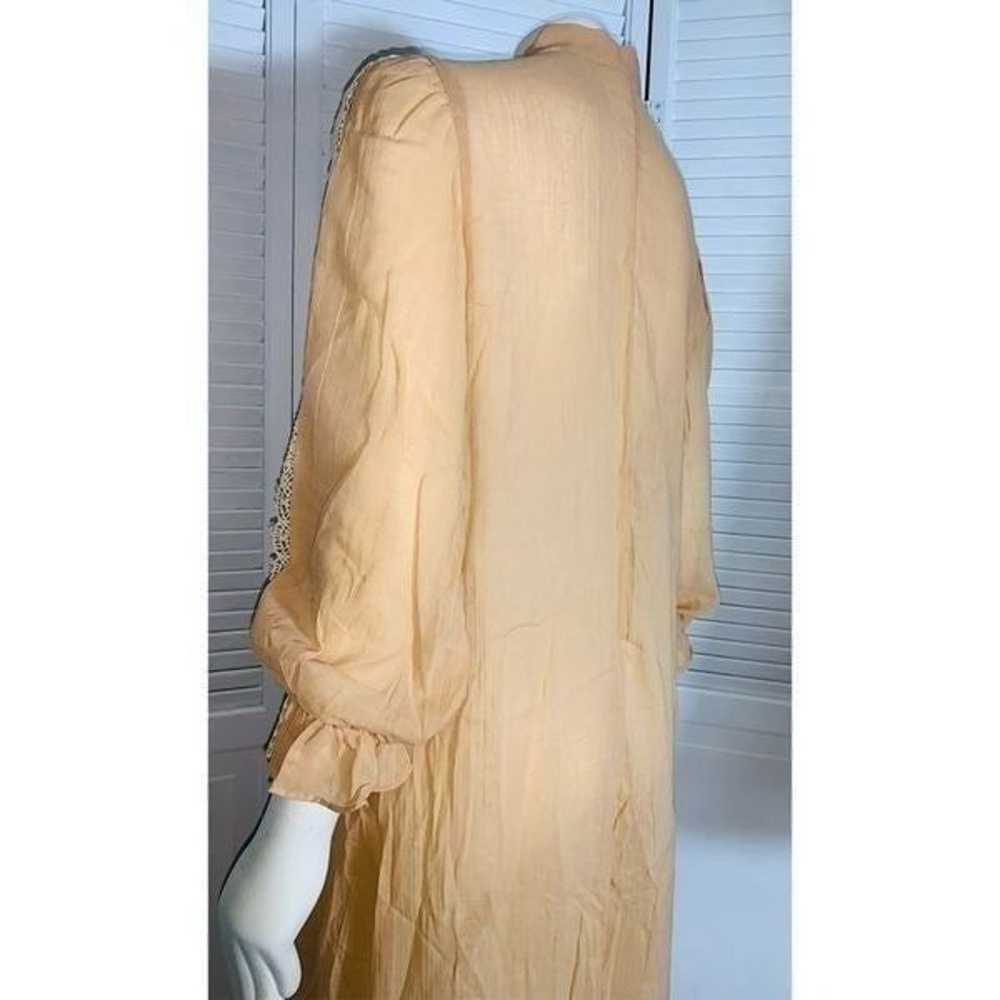 Vintage Butterscotch Cotton Gauze Prairie Maxi Dr… - image 12