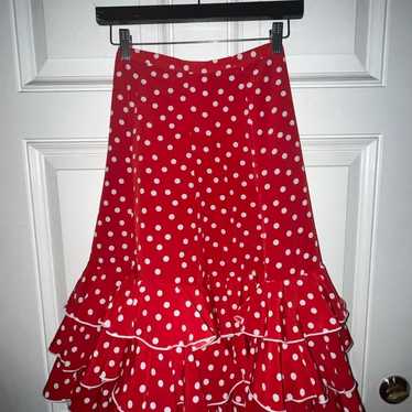 Vintage polka dot flamenco skirt - image 1