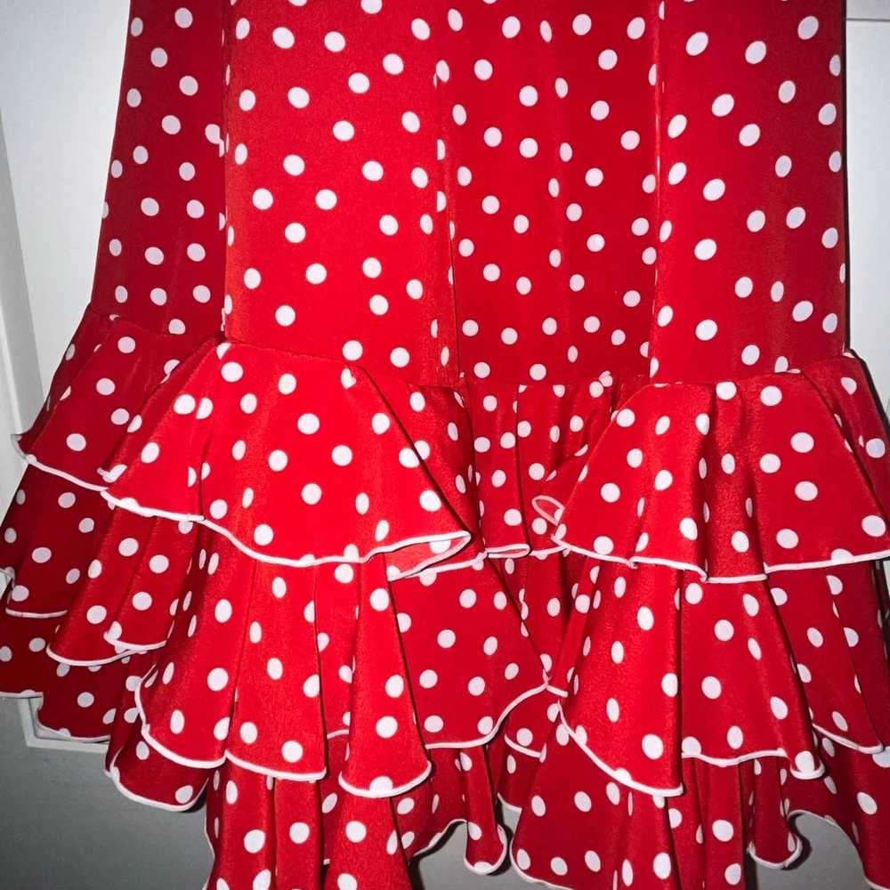 Vintage polka dot flamenco skirt - image 6