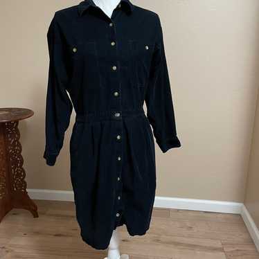 Vintage Eddie Bauer Corduroy Dress Petite Small N… - image 1