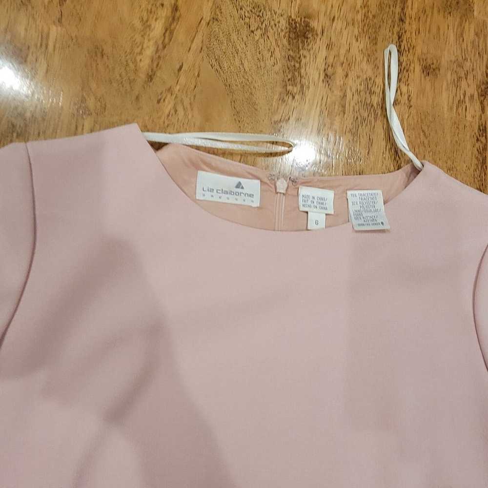 Vintage 90s Liz Claiborne light pink short sleeve… - image 4