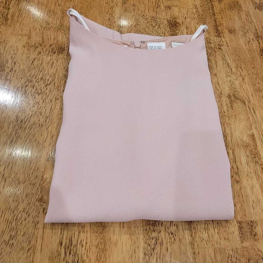 Vintage 90s Liz Claiborne light pink short sleeve… - image 7