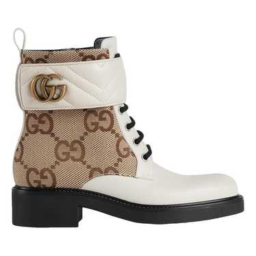 Gucci Marmont leather biker boots - image 1