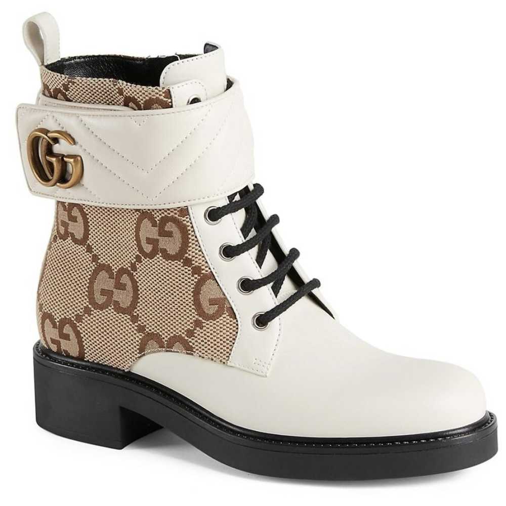 Gucci Marmont leather biker boots - image 2