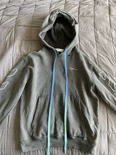 Off-White Off White Dark Grey Faded Hoodie