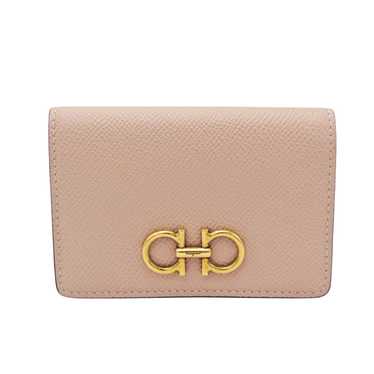 Salvatore Ferragamo Gancini Pink Leather Wallet (… - image 1