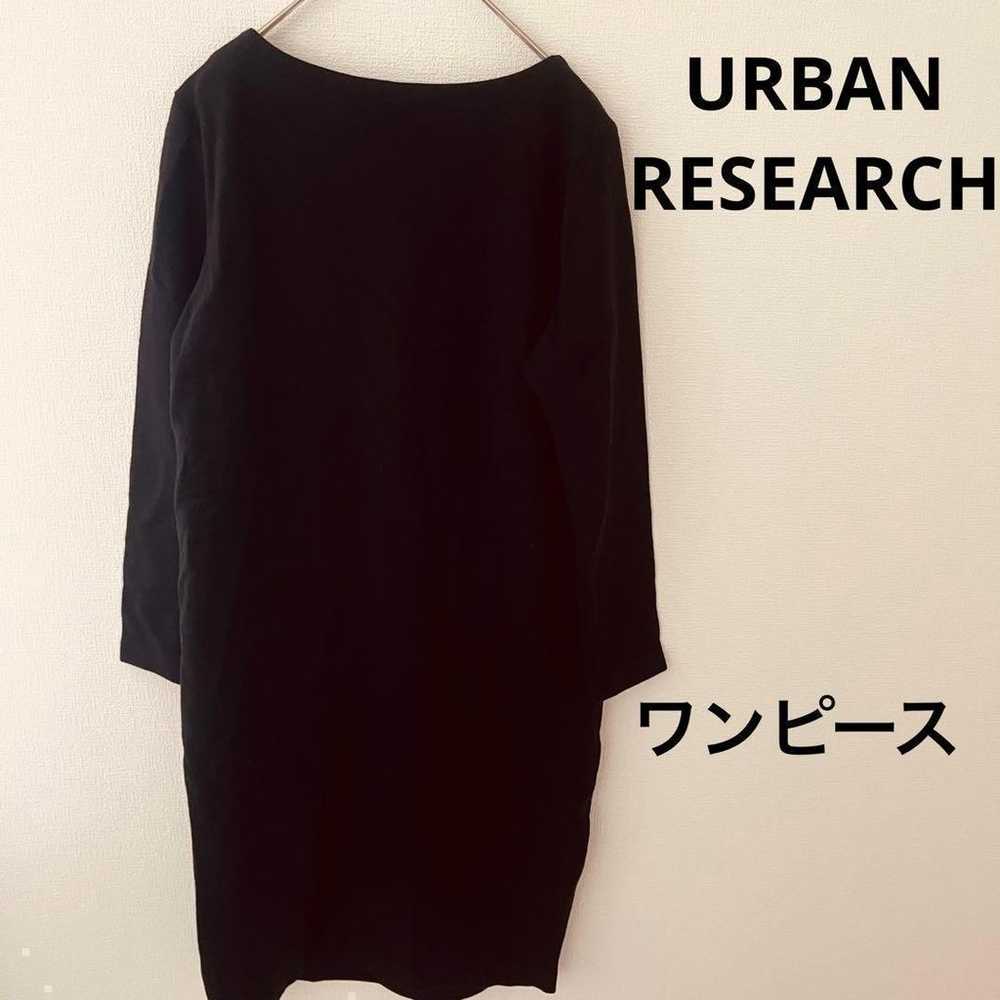 Urban Research Black Long Sleeve Dress with Pocke… - image 1