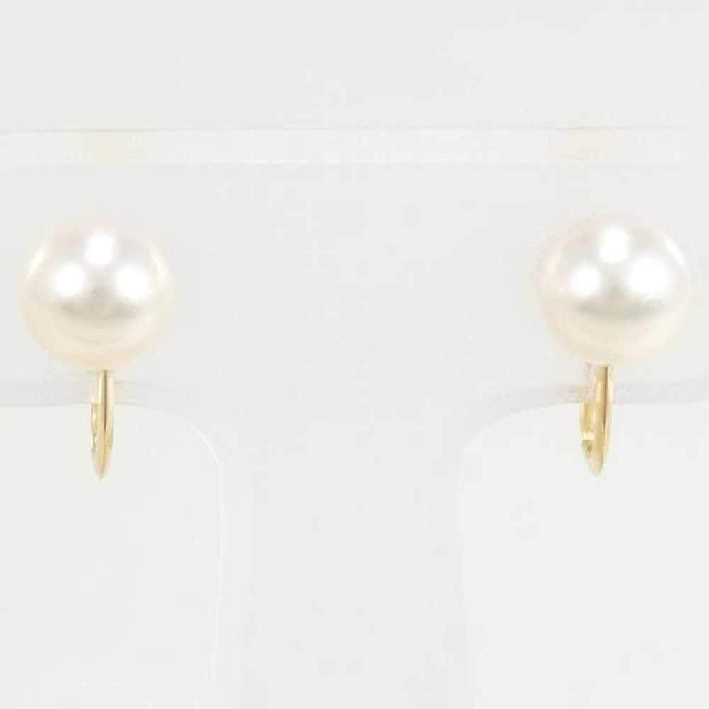 Other LuxUness K18 Yellow Gold Pearl Earrings Met… - image 1