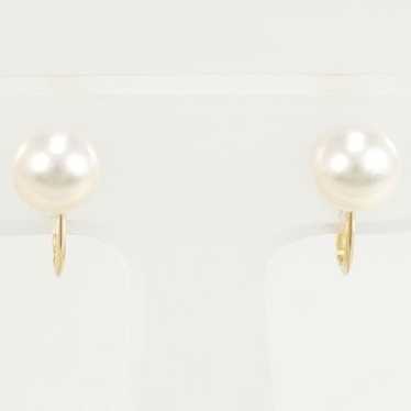 Other LuxUness K18 Yellow Gold Pearl Earrings Met… - image 1