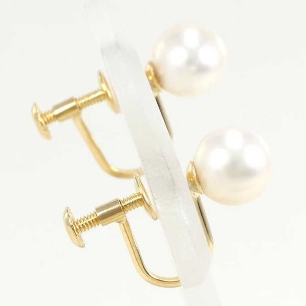 Other LuxUness K18 Yellow Gold Pearl Earrings Met… - image 2