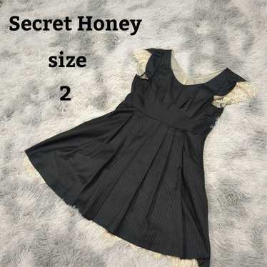 【Secret Honey】Secret Honey One Piece Stripe Lace