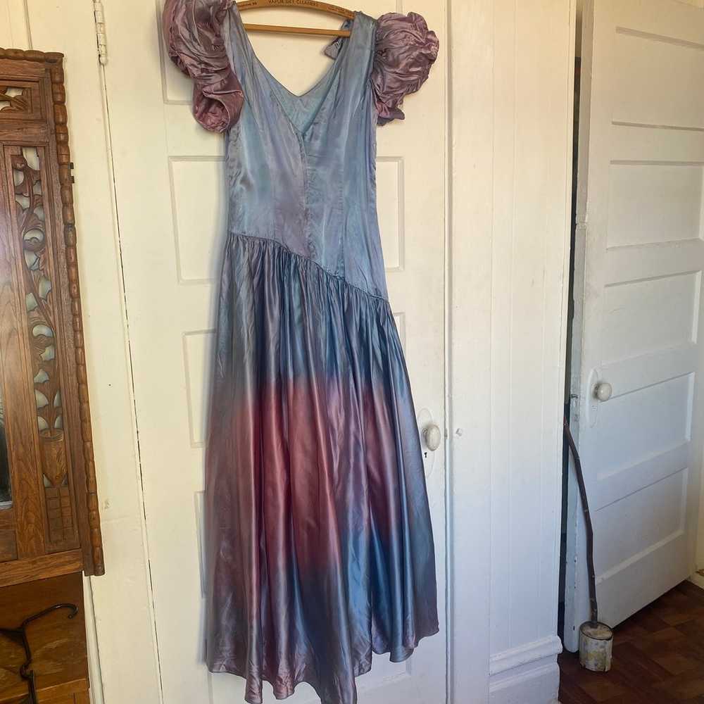 Vintage 80s Blue Purple Prom Dress Chappell Roan … - image 10