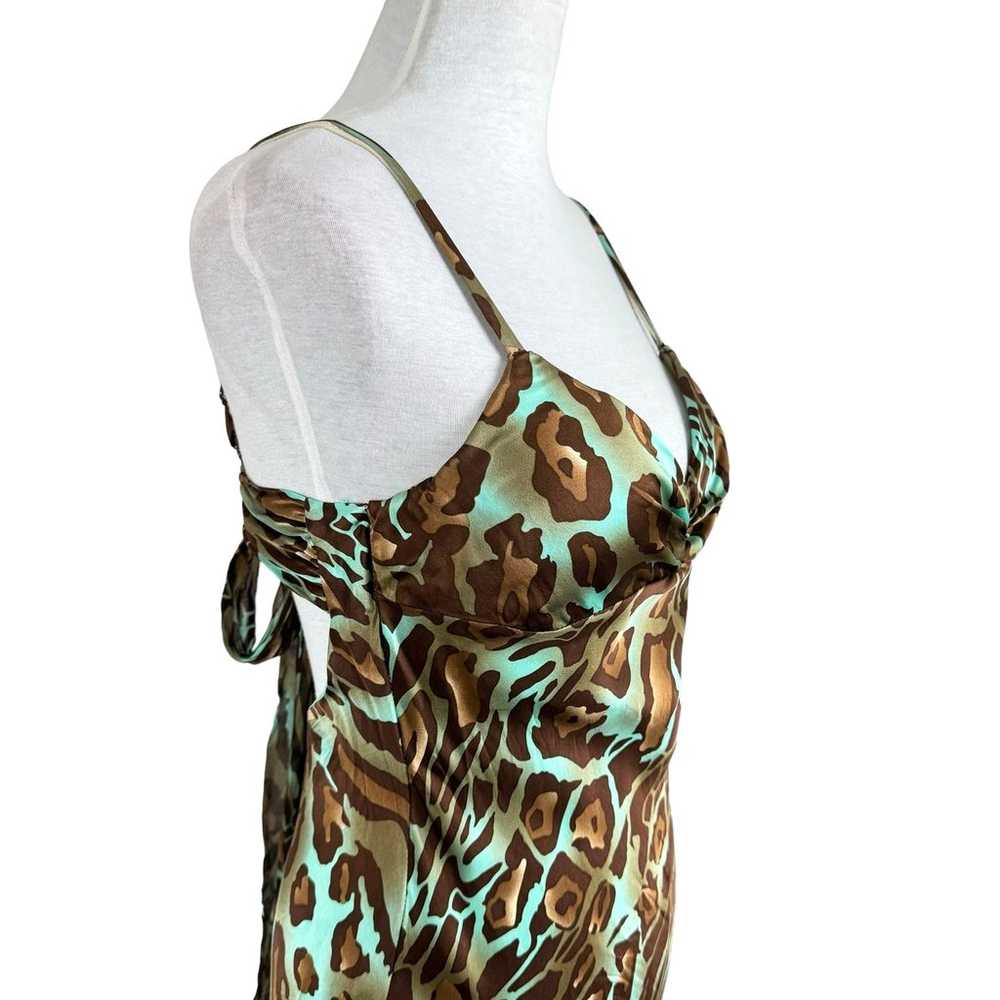 Vintage Mary L Couture Brown Blue Cheetah Print S… - image 3