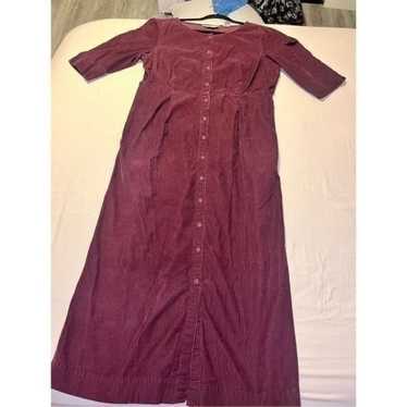 Eddie Bauer maxi/velvet/snaps/vintage size large - image 1