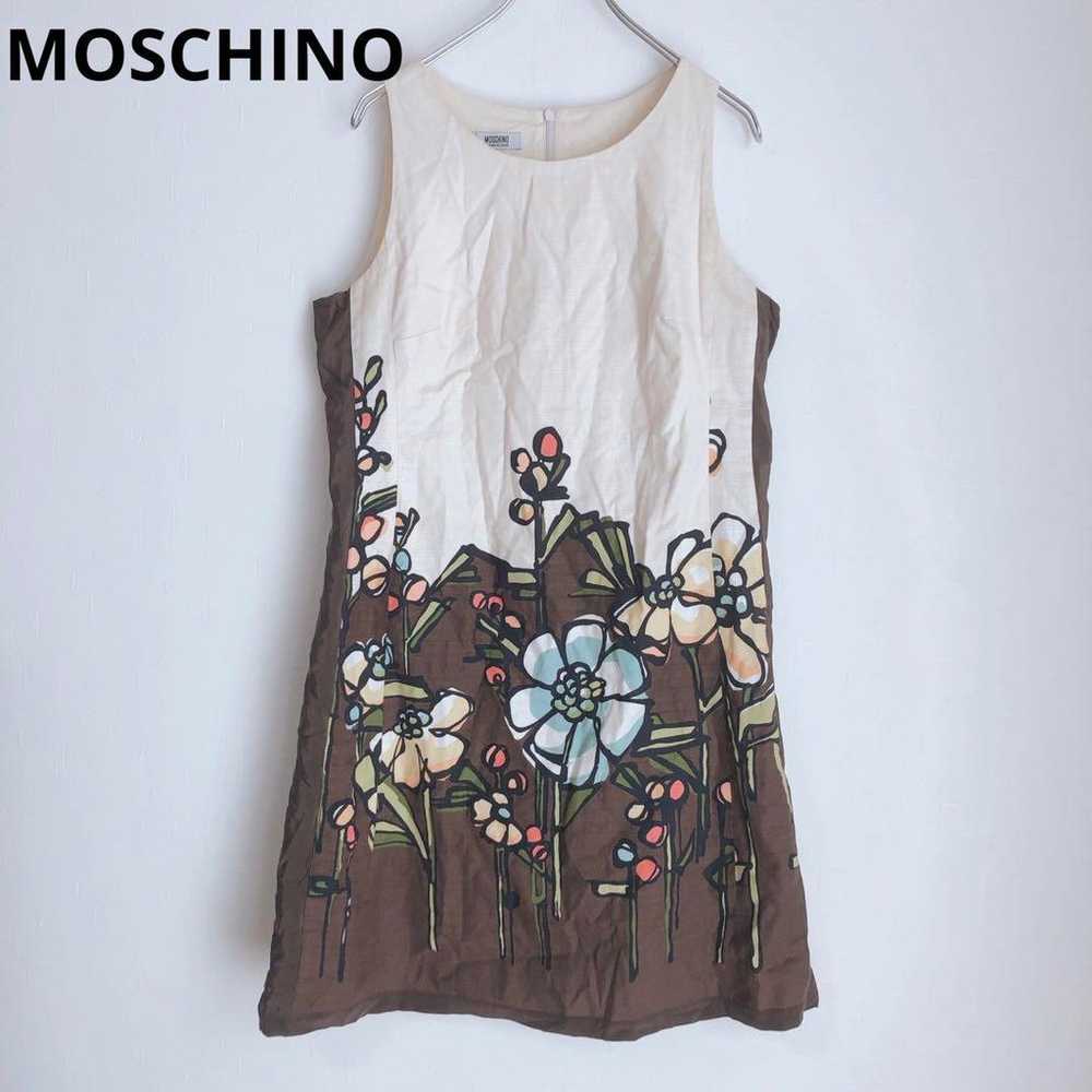 Moschino sleeveless mini dress with floral patter… - image 1